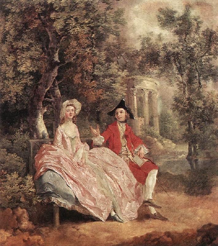 GAINSBOROUGH, Thomas Conversation in a Park sd Germany oil painting art
